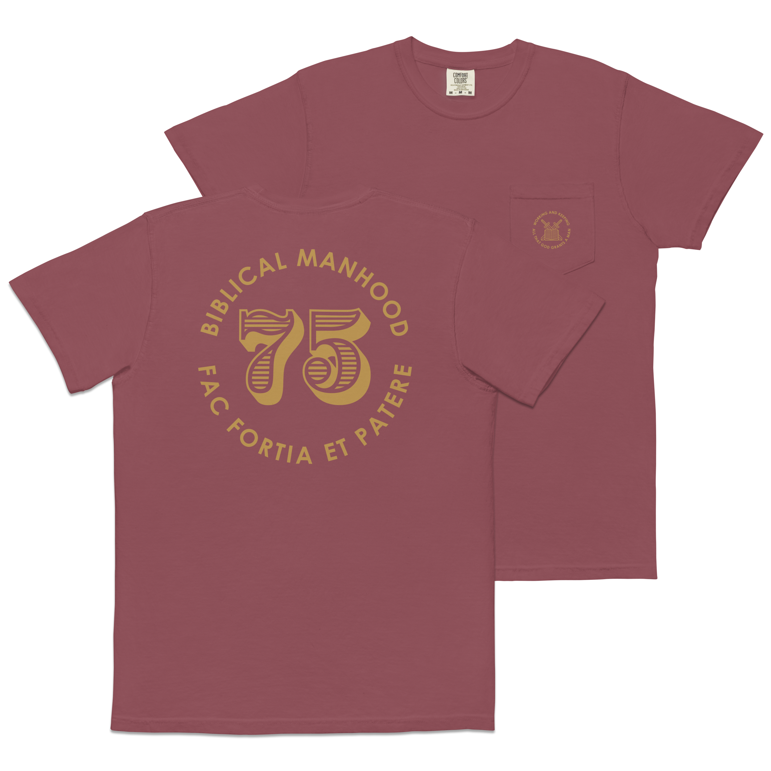 Biblical Manhood 75 Pocket T-Shirt (Comfort Colors)