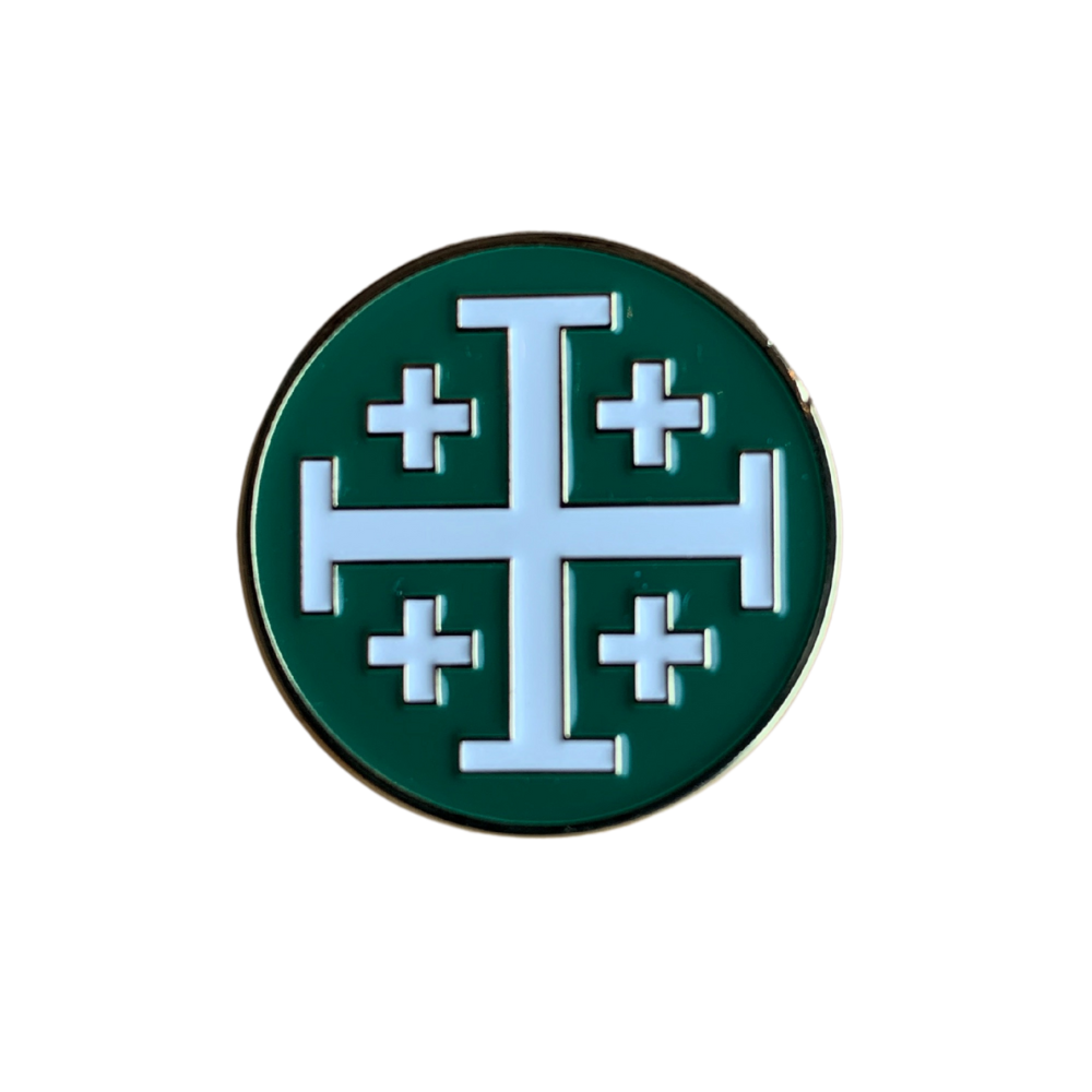 Jerusalem Cross Lapel Pins (5 Color Set Collection)
