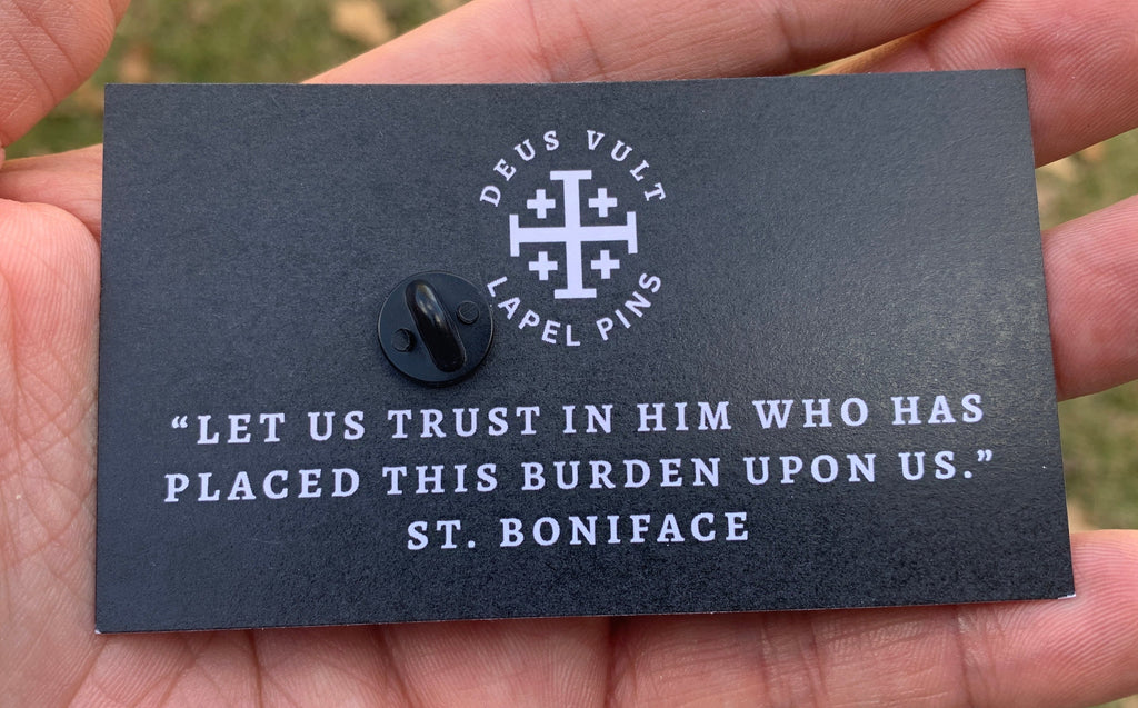No Quarter St. Boniface Pin - 1"