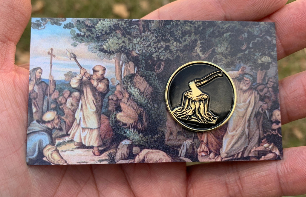No Quarter St. Boniface Pin - 1"