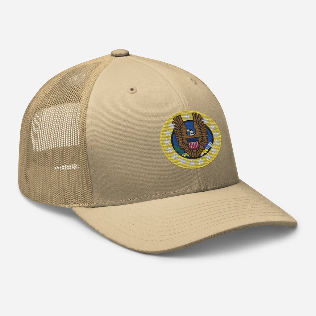 Native Americans Beware Trucker Hat (Seal Only)