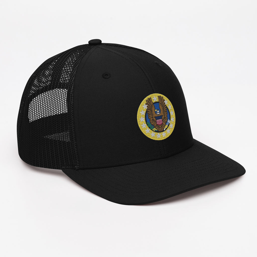 Native Americans Beware Richardson Trucker Hat (Seal Only)