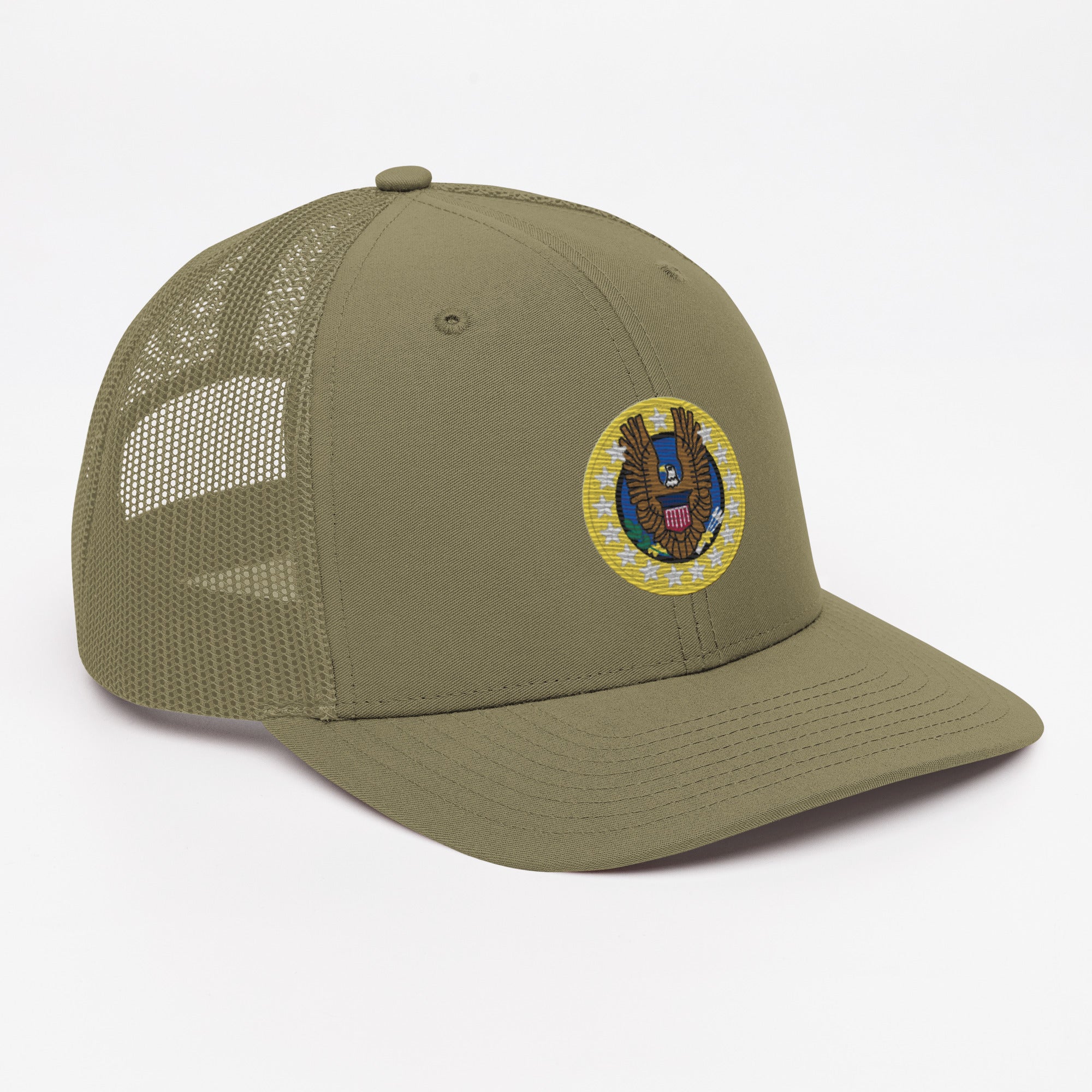 Native Americans Beware Richardson Trucker Hat (Seal Only)