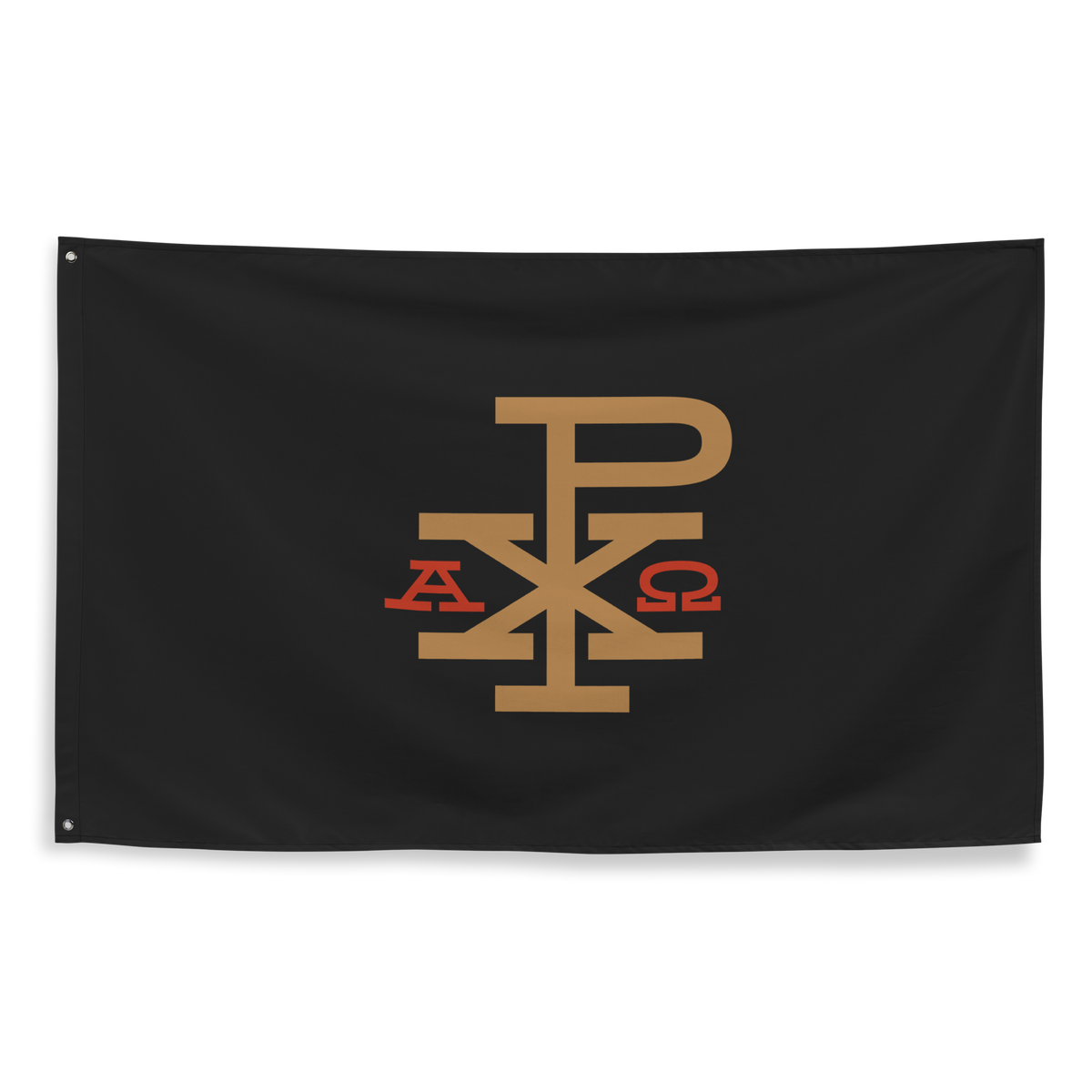 Alpha & Omega Chi Rho One-Sided Flag – Christendom Designs