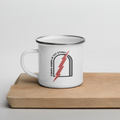 O Death, Where Is Thy Sting? 12oz Enamel Mug - 1689 Designs