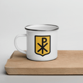 Chi Rho 12oz Enamel Mug - 1689 Designs