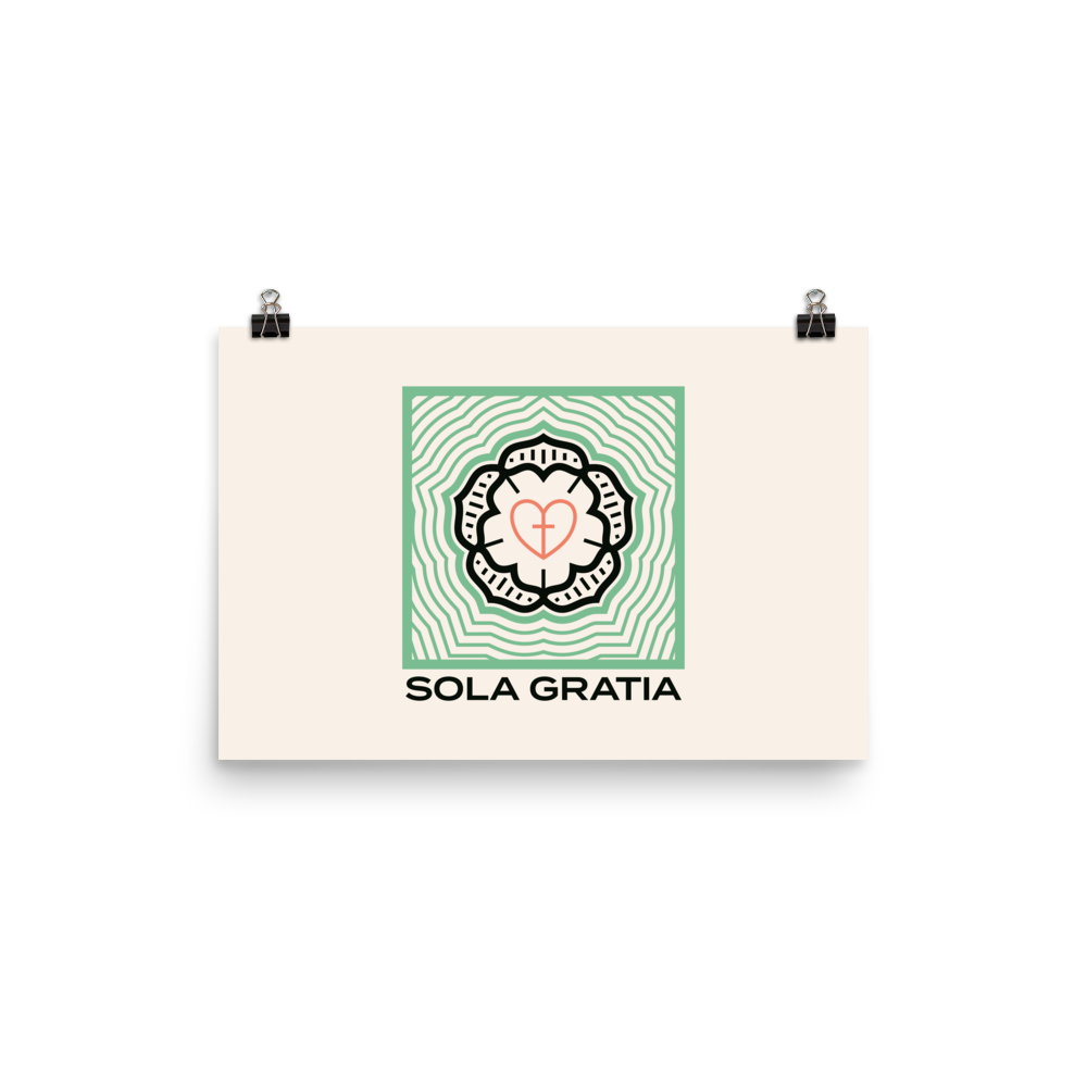 Sola Gratia Poster - 1689 Designs