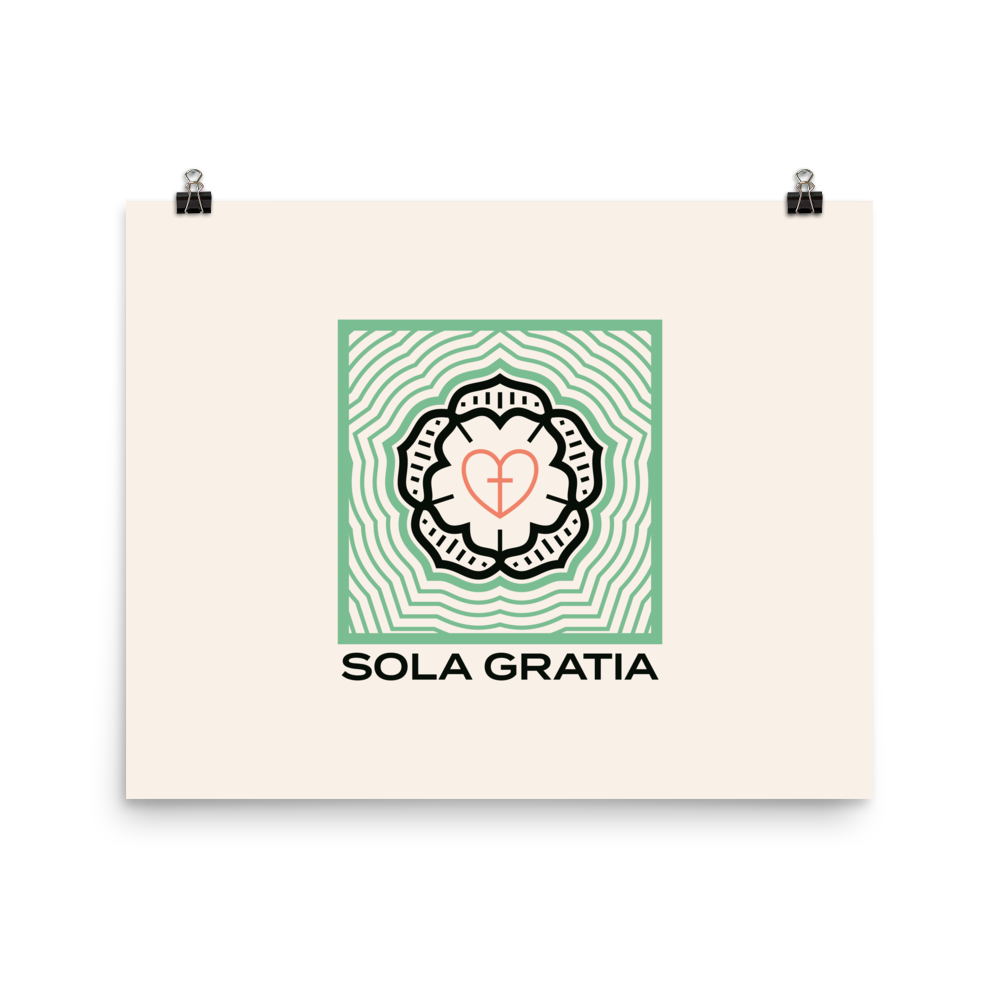 Sola Gratia Poster - 1689 Designs